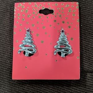 Christmas Tree Clip On Earrings